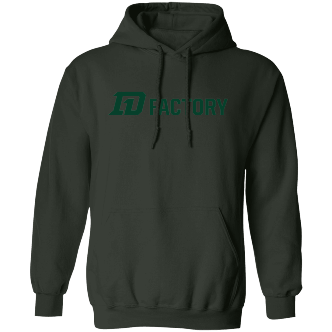 Premium Hoodie - Dark Green Flatline